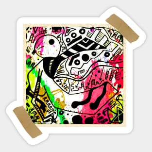 Monster Street Design Sticker